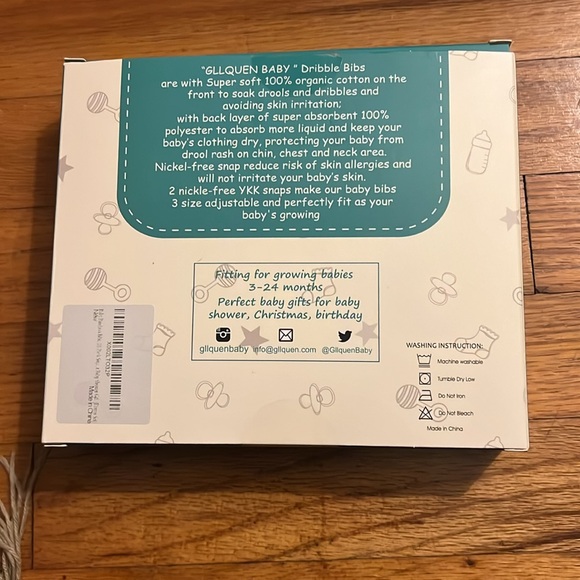 GLLQUEN Baby 10-Pack Bandana Bibs Flower Set - Picture 2 of 5